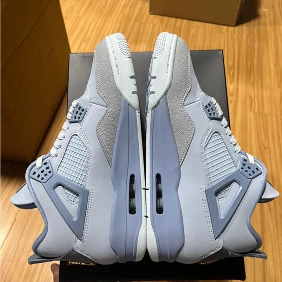 Jordan Blue and Gray Sneakers with Classic Design